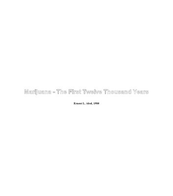 خرید و دانلود نسخه کامل کتاب Marijuana – The First Twelve Thousand Years