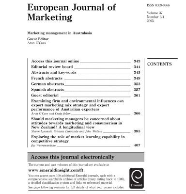 خرید و دانلود نسخه کامل کتاب Marketing Management In Australasia (European Journal of Marketing, Volume 37, Number 3 4, 2003)