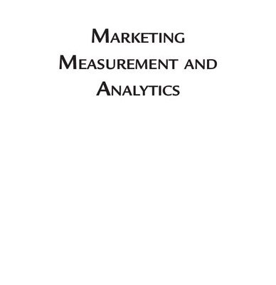 خرید و دانلود نسخه کامل کتاب Marketing Measurement and Analytics: An Introduction