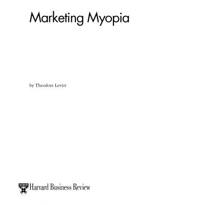 خرید و دانلود نسخه کامل کتاب Marketing Myopia