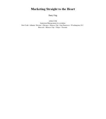 خرید و دانلود نسخه کامل کتاب Marketing Straight to the Heart