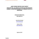 خرید و دانلود نسخه کامل کتاب ¿Más verde dentro que fuera? Efectos de las áreas naturales protegidas sobre la deforestación y el bienestar en la amazonía (Perú)