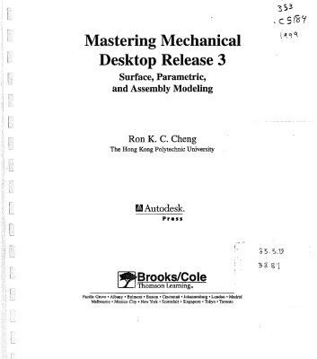 خرید و دانلود نسخه کامل کتاب Mastering Mechanical Desktop  Release 3: Surface, Parametric and Assembly Modeling