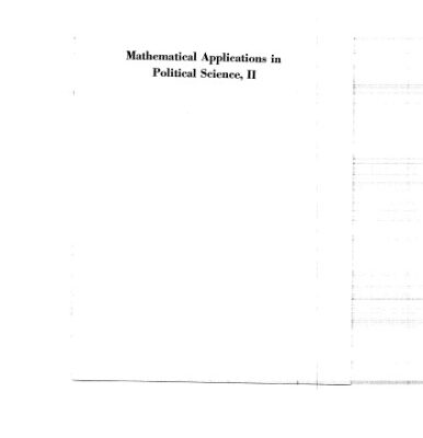 خرید و دانلود نسخه کامل کتاب Mathematical Applications in Political Science II.