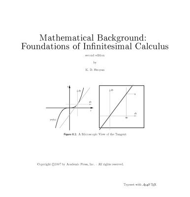 خرید و دانلود نسخه کامل کتاب Mathematical Background: Foundations of Infinitesimal Calculus