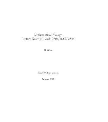 خرید و دانلود نسخه کامل کتاب Mathematical Biology Notes