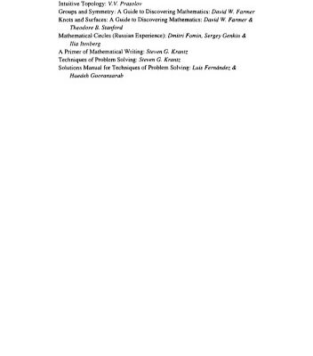خرید و دانلود نسخه کامل کتاب Mathematical Circles: Russian Experience (Mathematical World, Vol. 7)