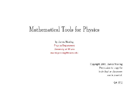 خرید و دانلود نسخه کامل کتاب Mathematical Tools for Physics_68bca4376a741.jpeg خرید و دانلود نسخه کامل کتاب Mathematical Tools for Physics