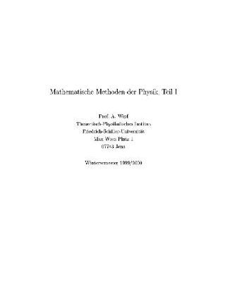 خرید و دانلود نسخه کامل کتاب Mathematische Methoden der Physik (Skriptum)
