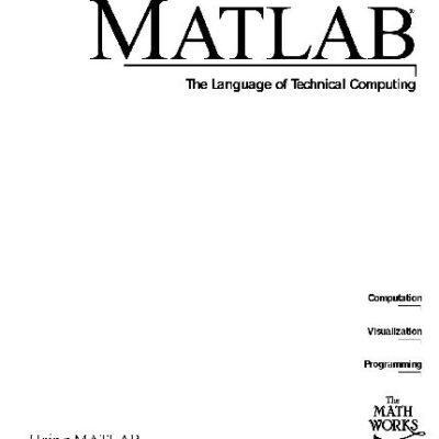 خرید و دانلود نسخه کامل کتاب MatLAB 6 0 Using
