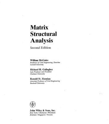خرید و دانلود نسخه کامل کتاب Matrix Structural Analysis, Second Edition