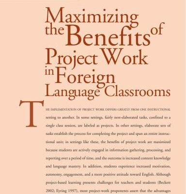 خرید و دانلود نسخه کامل کتاب Maximizing the benefits of project work in foreign language classrooms