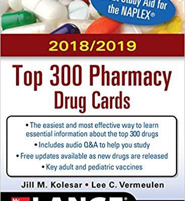 خرید و دانلود نسخه کامل کتاب McGraw-Hill’s 2018/2019 Top 300 Pharmacy Drug Cards 4th Edition