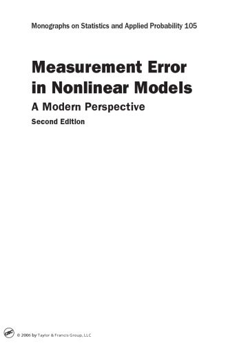 خرید و دانلود نسخه کامل کتاب measurement error in nonlinear models_68bd48d97c3e3.jpeg خرید و دانلود نسخه کامل کتاب measurement error in nonlinear models