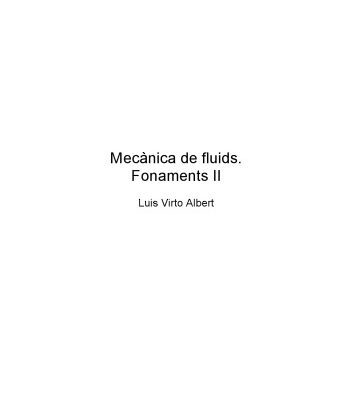 خرید و دانلود نسخه کامل کتاب Mecànica de fluids. Fonaments II