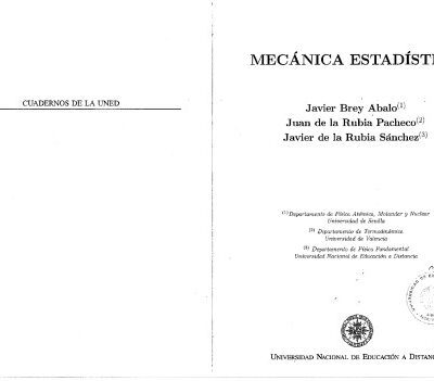 خرید و دانلود نسخه کامل کتاب Mecánica estadística