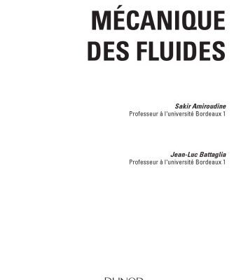 خرید و دانلود نسخه کامل کتاب Mécanique des fluides – Cours et exercices corrigés