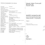 خرید و دانلود نسخه کامل کتاب Mécanique quantique. Tome I