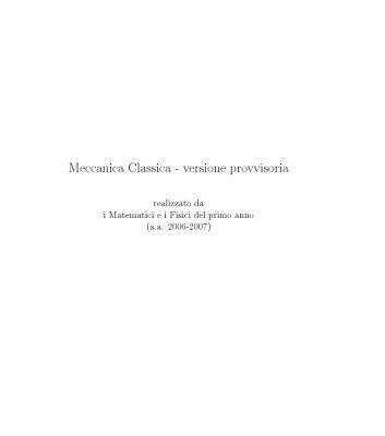 خرید و دانلود نسخه کامل کتاب Meccanica Classica