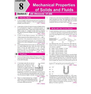 خرید و دانلود نسخه کامل کتاب Mechanical Properties of Solids and Fluids IIT JEE Chapter wise Solution 1978 to 2017 along with AIEEE IIT JEE main