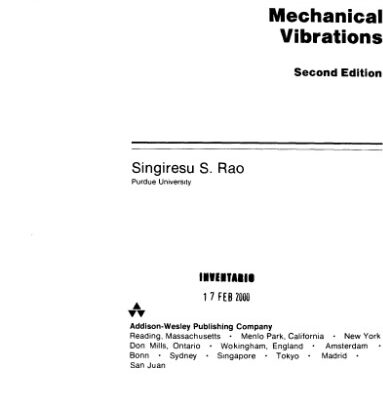 خرید و دانلود نسخه کامل کتاب Mechanical Vibrations