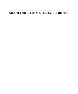 خرید و دانلود نسخه کامل کتاب Mechanics of Material Forces