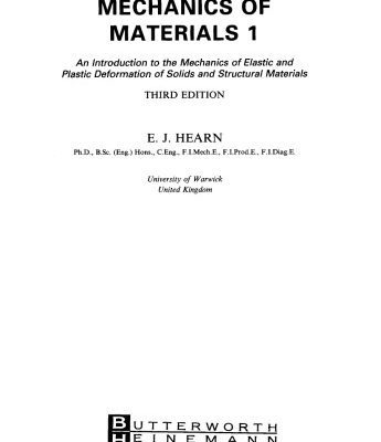 خرید و دانلود نسخه کامل کتاب Mechanics of materials: an introduction to the mechanics of elastic and plastic deformation of solids and structural materials
