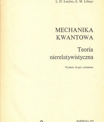 خرید و دانلود نسخه کامل کتاب Mechanika kwantowa : teoria nierelatywistyczna
