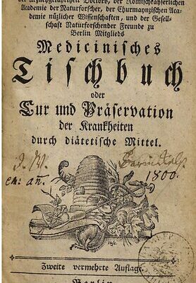 خرید و دانلود نسخه کامل کتاب Medicinisches [Medizinisches] Tischbuch oder Cur [Kur] und Präservation der Krankheiten durch diätetische Mittel