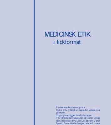 خرید و دانلود نسخه کامل کتاب Medicinsk etik i fickformat