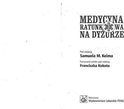 خرید و دانلود نسخه کامل کتاب Medycyna Ratunkowa na dyżurze