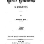 خرید و دانلود نسخه کامل کتاب Meine Orientreise im Frühjahr 1899