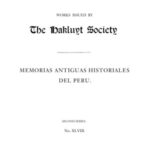 خرید و دانلود نسخه کامل کتاب Memorias Antiguas Historiales del Peru