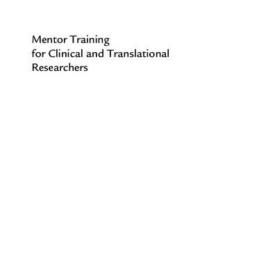 خرید و دانلود نسخه کامل کتاب Mentor Training for Clinical and Translational Researchers