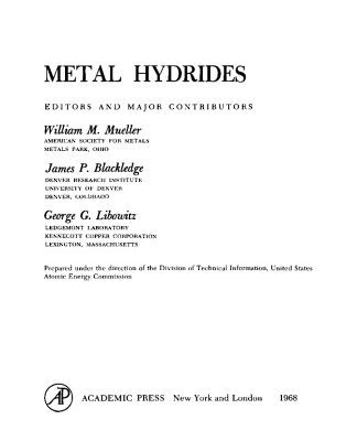 خرید و دانلود نسخه کامل کتاب Metal Hydrides
