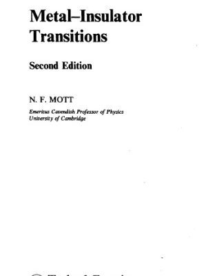 خرید و دانلود نسخه کامل کتاب Metal-Insulator Transitions