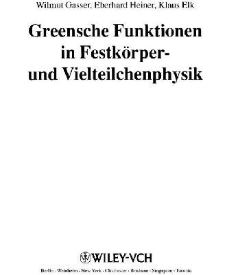 خرید و دانلود نسخه کامل کتاب Method Greenschen Funktionen in Der Festkorper Und Vielteilchenphysik