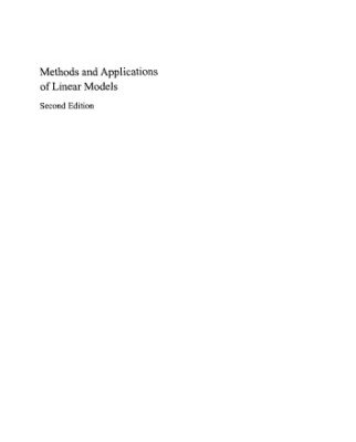 خرید و دانلود نسخه کامل کتاب Methods and Applications of Linear Models : Regression and the Analysis of Variance (Wiley Series in Probability and Statistics)