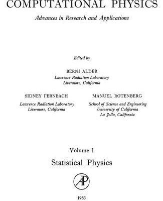 خرید و دانلود نسخه کامل کتاب Methods in computational physics, Vol. 01. Statistical physics