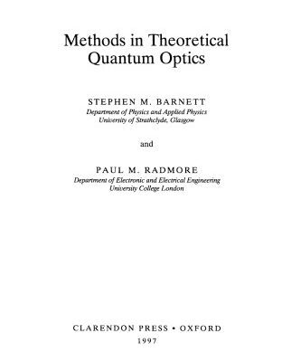خرید و دانلود نسخه کامل کتاب Methods in theoretical quantum optics