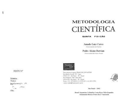 خرید و دانلود نسخه کامل کتاب Metodologia científica