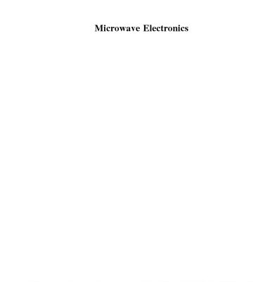 خرید و دانلود نسخه کامل کتاب Microwave Electronics Measurement and Materials Characterization