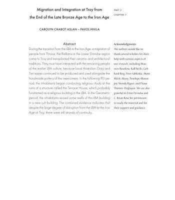 خرید و دانلود نسخه کامل کتاب Migration and Integration at Troy from the End of the Late Bronze Age to the Iron Age