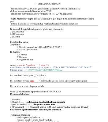 خرید و دانلود نسخه کامل کتاب Mikrobiyoloji Özet Notu