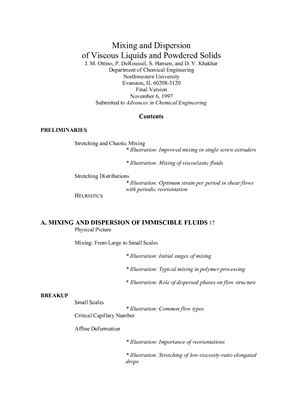 خرید و دانلود نسخه کامل کتاب Mixing and Dispersion of Viscous Liquids and Powdered Solids