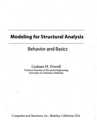 خرید و دانلود نسخه کامل کتاب Modeling for structural analysis : behavior and basics