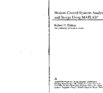 خرید و دانلود نسخه کامل کتاب Modern Control Systems Analysis and Design Using Matlab