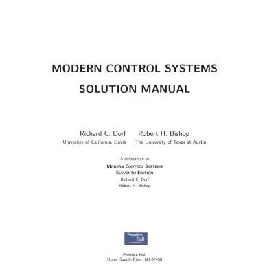 خرید و دانلود نسخه کامل کتاب Modern control systems solution manual