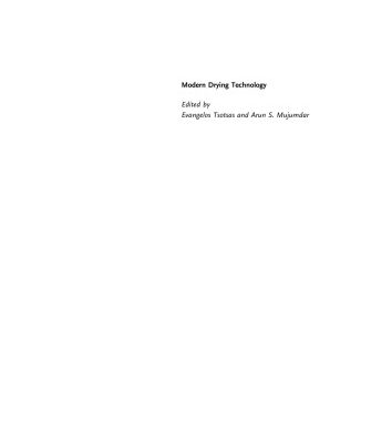 خرید و دانلود نسخه کامل کتاب Modern Drying Technology: Computational Tools at Different Scales, Volume 1