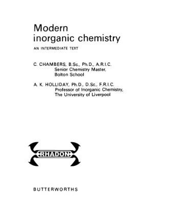 خرید و دانلود نسخه کامل کتاب Modern inorganic chemistry